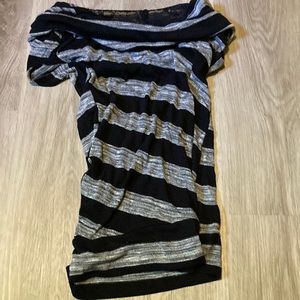 Multicolored blouse with lace detail